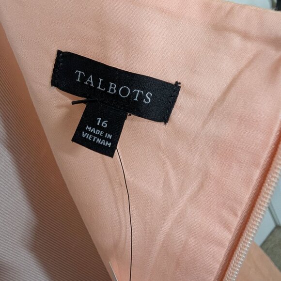 NEW Talbots Sunset Horizon Floral Maxi Dress Womens Size 16 Tropical Peach - Picture 7 of 13